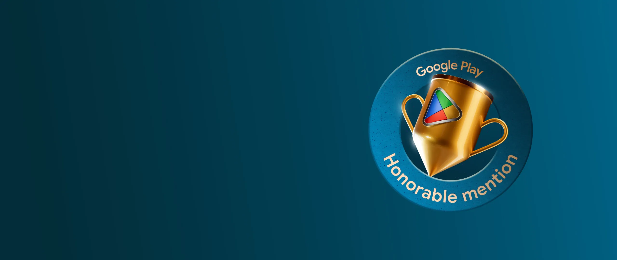 Google Play honorable mention trophy