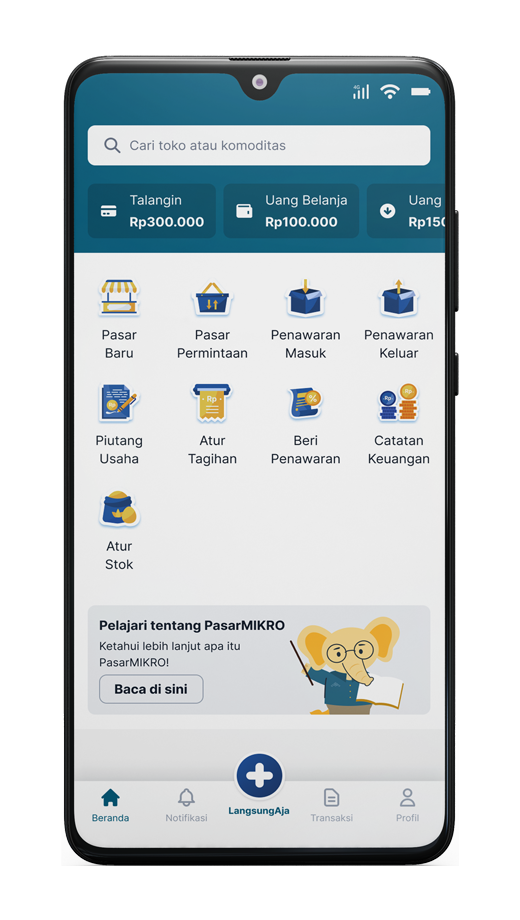 PasarMIKRO App Mockup