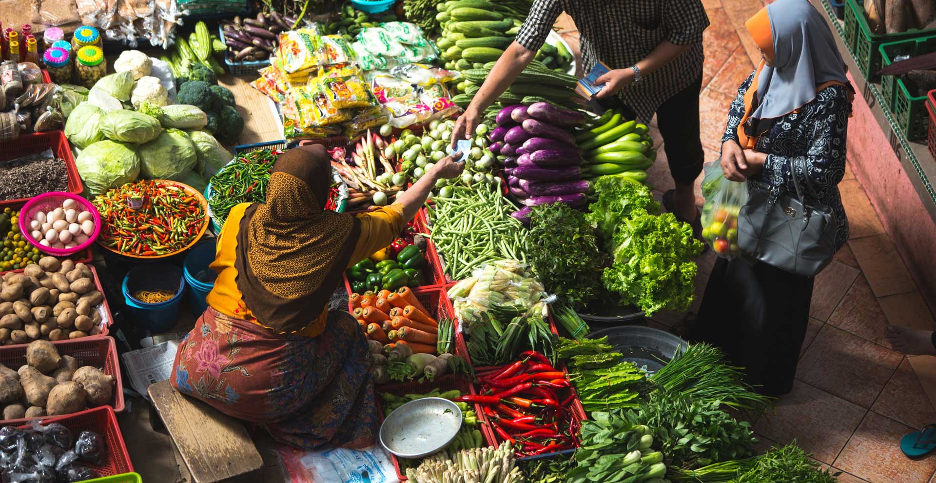 Pedagang Sayuran di Pasar