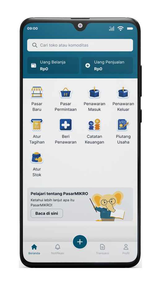 PasarMIKRO - Layar Home